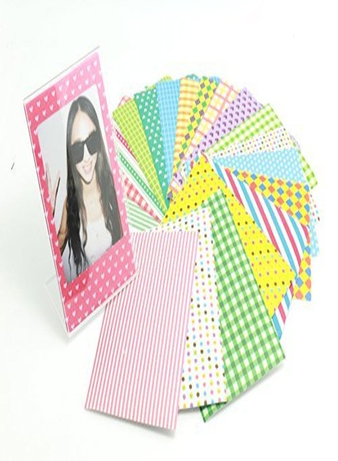 CAIUL 20 Different Colorful Sticker Borders (20 Sheets) for Fuji Instax Mini Film (ST-01) - Image 1